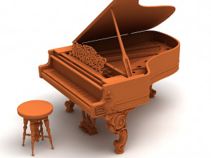 grand piano steinway william e limited 3D Model
