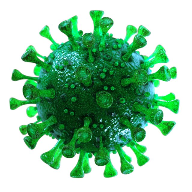 coronavirus sars-cov-2 - green 3D Model .c4d .max .obj .3ds .fbx .stl .blend 
