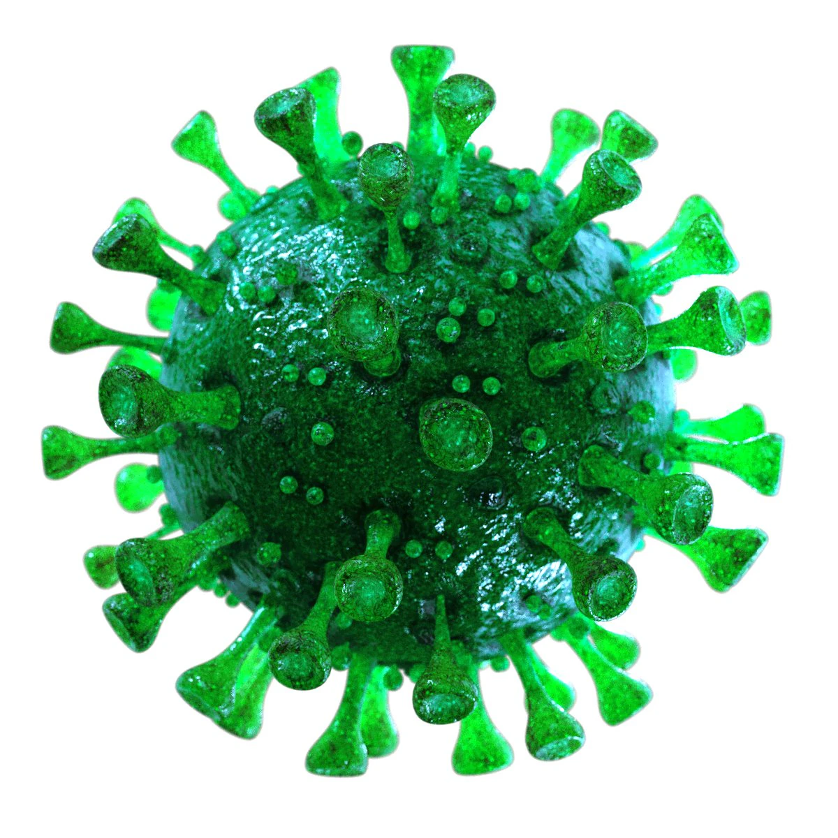 coronavirus sars-cov-2 - green 3D Model .c4d .max .obj .3ds .fbx .stl .blend
