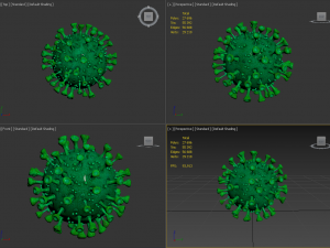 coronavirus sars-cov-2 - green 3D Model