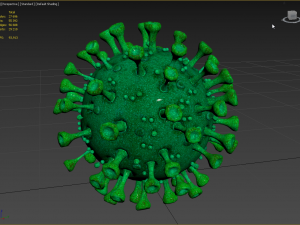 coronavirus sars-cov-2 - green 3D Model