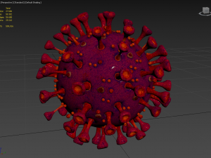 coronavirus sars-cov-2 - violet 3D 모델