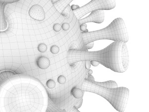 coronavirus sars-cov-2 - red 3D Model