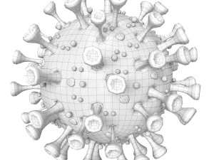 coronavirus sars-cov-2 - red 3D Model
