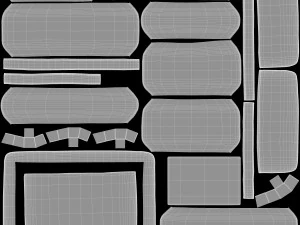 old leather ottoman 3D Model