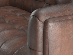 old leather sofa 3D Model