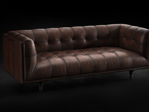 old leather sofa 3D Model