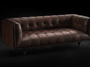 old leather sofa 3D Model