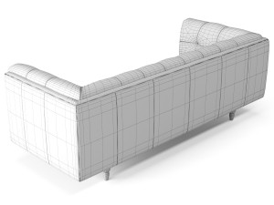 old leather sofa 3D Model