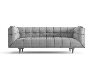 old leather sofa 3D Model