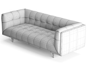 old leather sofa 3D Model