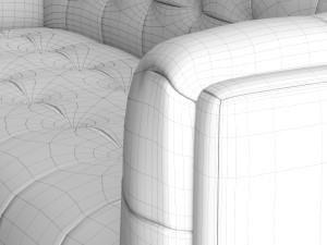 old leather sofa 3D Model