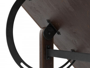 drafting table with black board Modello 3D