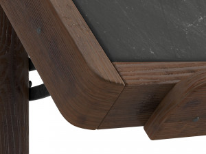 drafting table with black board Modello 3D