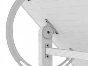 drafting table with black board Modello 3D