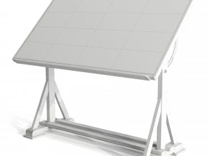 drafting table with black board 3D Model