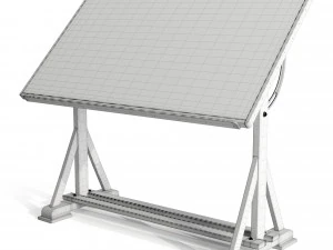 drafting table with black board 3D Model