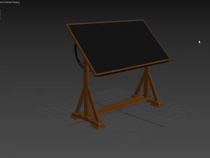 drafting table with black board 3D Model