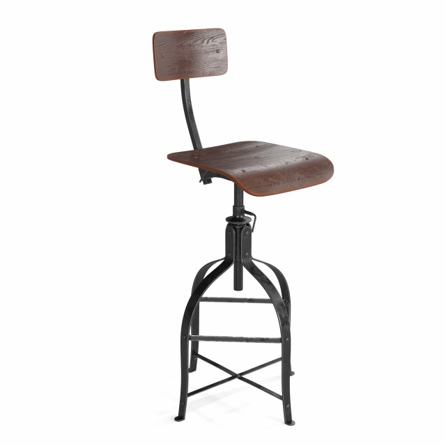 rustic drafting chair 3Dモデル .c4d .max .obj .3ds .fbx .stl .blend 