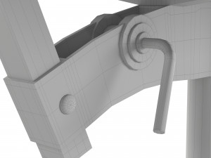 rustic drafting chair 3Dモデル