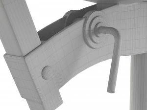 rustik &ccedil;izim koltuğu 3D Model