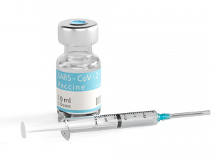 vaccine with syringe Modello 3D