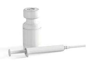 vaccine with syringe 3D Model