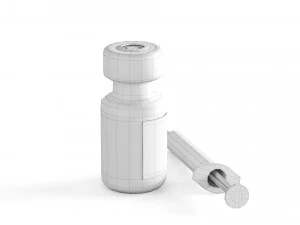 vaccine with syringe 3D Model