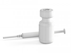 vaccine with syringe Model 3D