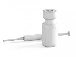 vaccine with syringe 3D Model