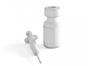 vaccine with syringe Model 3D