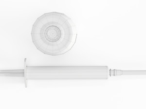 vaccine with syringe Model 3D
