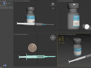 vaccine with syringe Model 3D