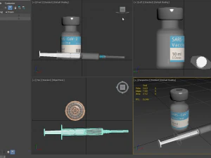 vaccine with syringe 3D Model