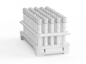test tubes with blood 3D Model