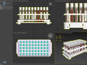 test tubes with blood 3D Model