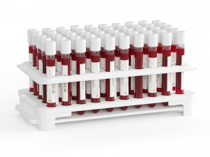 test tubes with blood Modello 3D