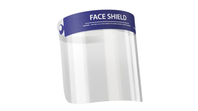 protective face shield 3D Model .c4d .max .obj .3ds .fbx .stl .blend 