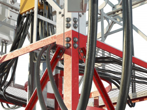 radio mast - antenna communication tower 3D Model