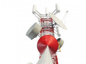 radio mast - antenna communication tower 3D Model