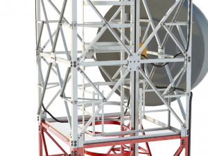 radio mast - antenna communication tower 3D Model