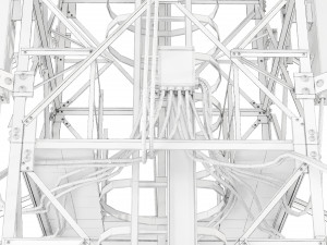 radio mast - antenna communication tower 3D Model