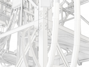 radio mast - antenna communication tower 3D Model