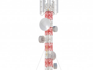 radio mast - antenna communication tower 3D Model