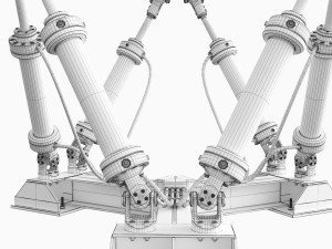hexapod platform 3D 모델