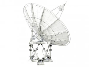 3d satelite dish on hexapod platform 3D Model