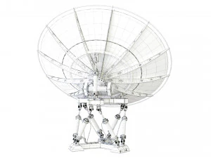 3d satelite dish on hexapod platform 3D Model