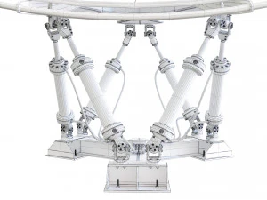 3d satelite dish on hexapod platform 3D Model