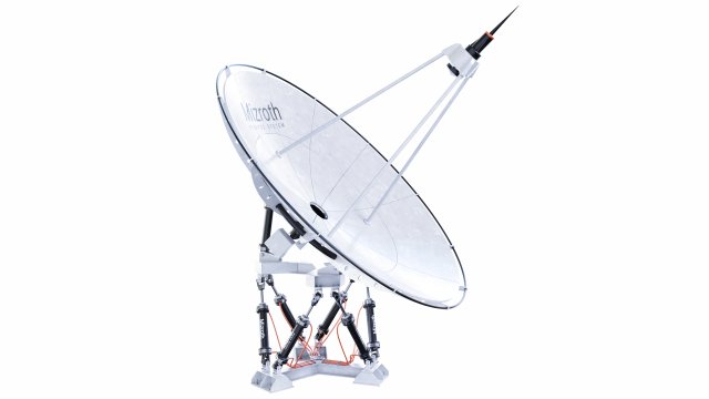 3d satelite dish on hexapod platform 3D-Modell .c4d .max .obj .3ds .fbx .stl .blend 