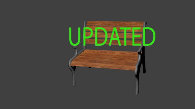 간단한 벤치 3D 모델 .c4d .max .obj .3ds .fbx .stl .blend